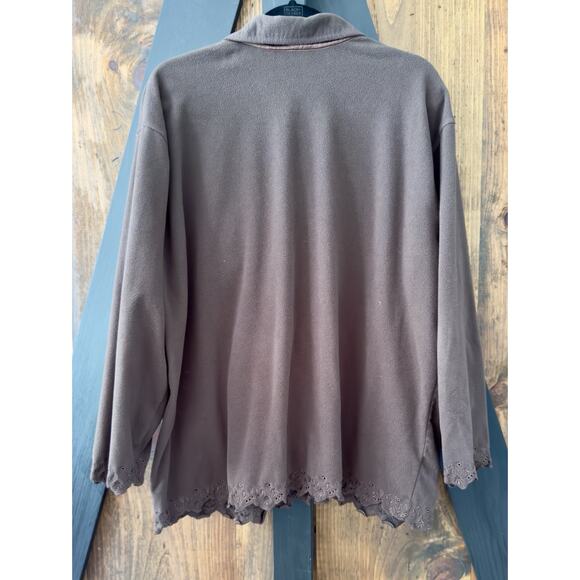 Vintage J Jill Fleece Button Down Shirt Plus Size 2X Excellent Condition! - Picture 2 of 6